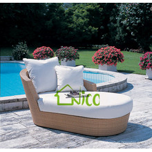 SL-(66) outdoor patio furniture PE rattan sofa cum bed/ sleeper sofa